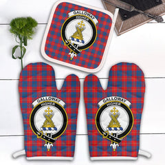 Clan Galloway Red Tartan Crest Oven Mitt And Pot Holder (2 Oven Mitts + 1 Pot Holder) LJ23 Clan Galloway Tartan Today