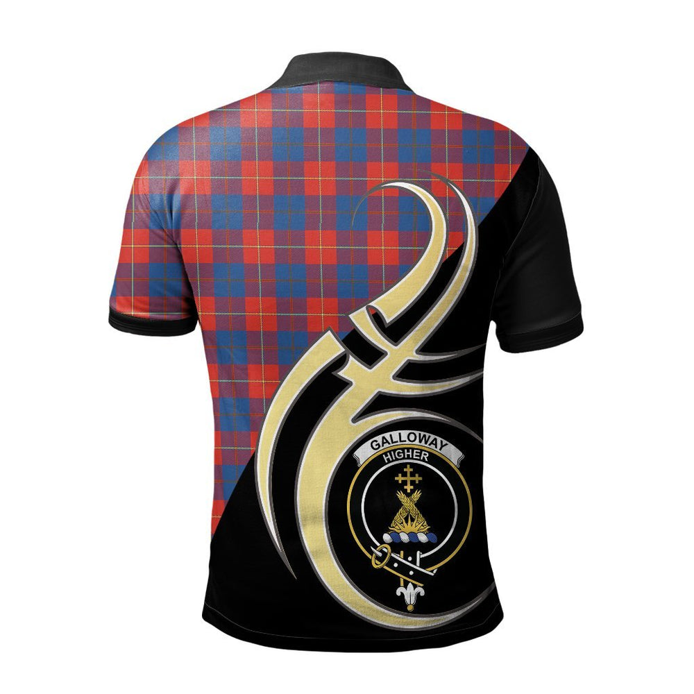 Clan Galloway Red Tartan Polo Shirt - Believe In Me Style VH57 Galloway Red Tartan Tartan Polo