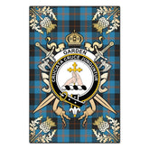 Clan Garden Tartan Crest Black Garden Flag - Gold Thistle HZ48 Garden Tartan (Clan Garden) Tartan Today