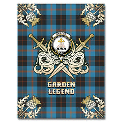 Clan Garden Tartan Gold Courage Symbol Blanket TR84 Garden Tartan (Clan Garden) Tartan Today