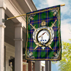 Clan Carmichael Modern Tartan Crest Garden Flag - Celtic Thistle RE46 Clan Carmichael Tartan Today