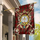 Clan Carruthers Tartan Crest Black Garden Flag - Gold Thistle WS12 Clan Carruthers Tartan Today