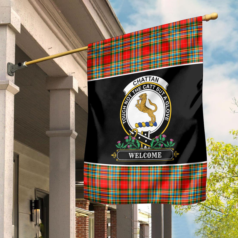 Clan Chattan Tartan Crest Garden Flag - Welcome AN22 Clan Chattan Tartan Today