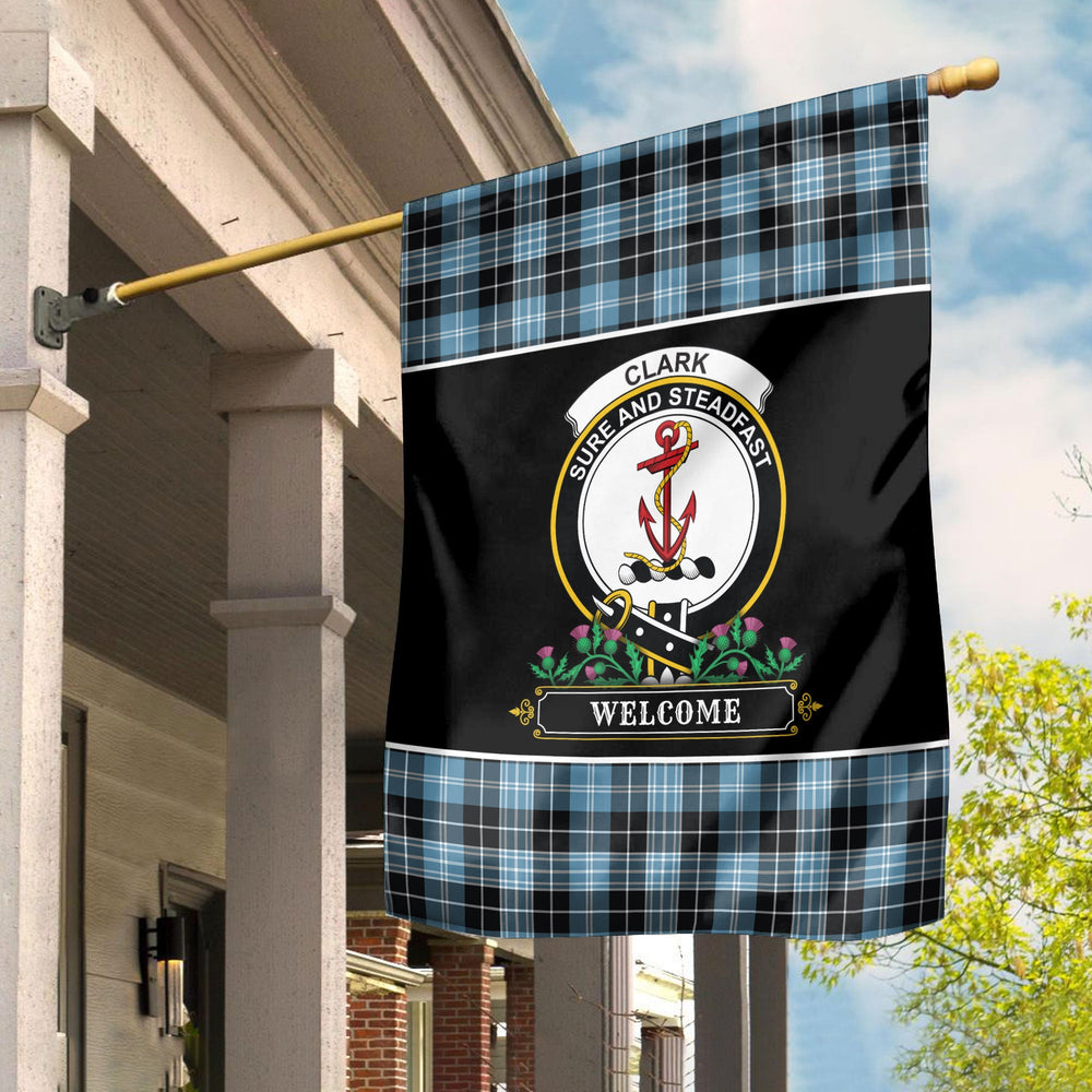 Clan Clark Ancient Tartan Crest Garden Flag - Welcome GU82 Clan Clark Tartan Today