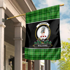 Clan Clephan (or Clephane) Tartan Crest Garden Flag - Welcome IA88 Clan Clephan Tartan Today
