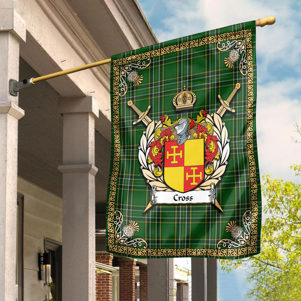 Clan Cross Tartan Crest Black Garden Flag - Gold Thistle XY94 Clan Ross Tartan Today