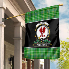 Clan Currie or Curry Tartan Crest Garden Flag - Welcome KE86 Clan Currie Tartan Today