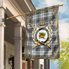 Clan Douglas Grey Modern Tartan Crest Garden Flag - Celtic Thistle JA62 Clan Douglas Tartan Today