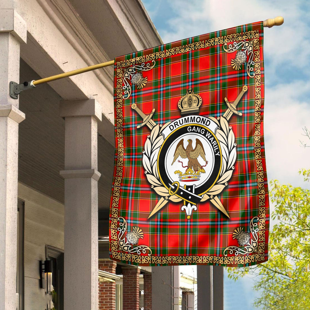 Clan Drummond of Perth Tartan Crest Garden Flag - Celtic Thistle KM11 Clan Drummond Tartan Today
