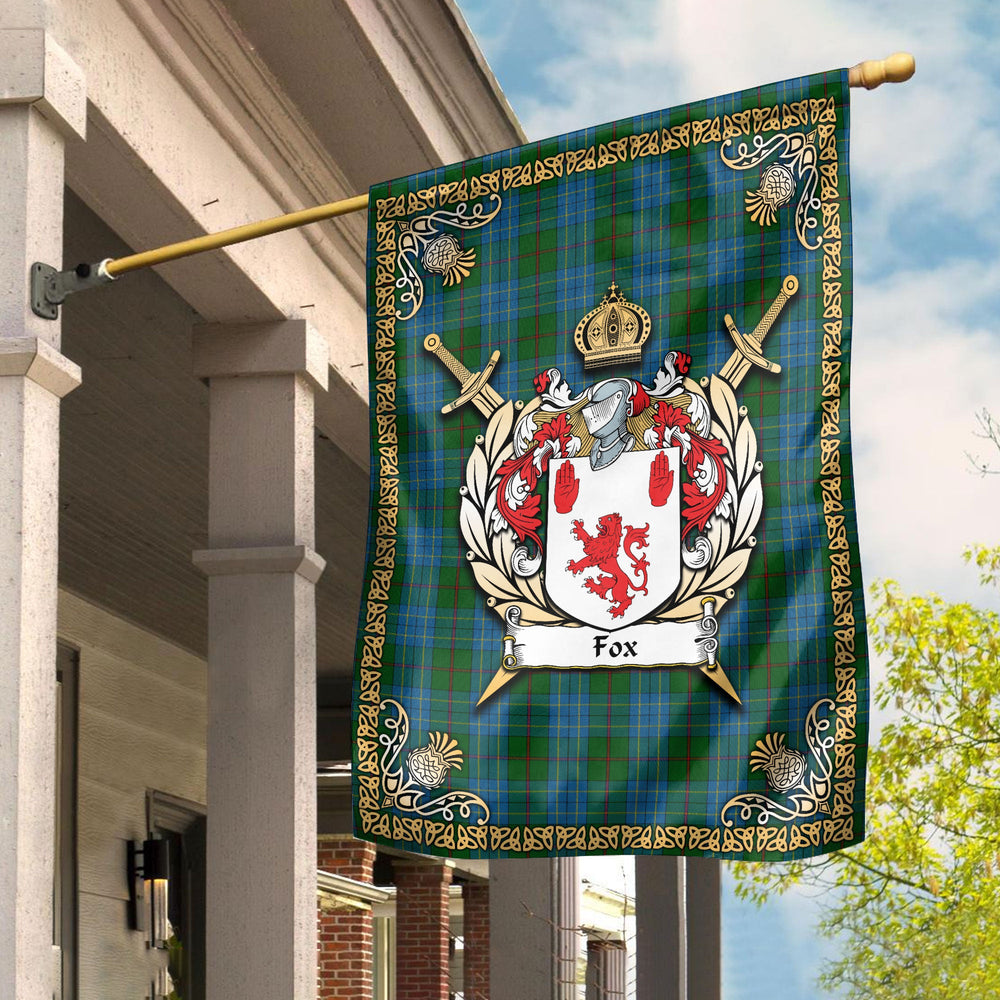 Clan Fox Hunting Tartan Crest Garden Flag - Celtic Thistle LW80 Clan Garden Tartan Today