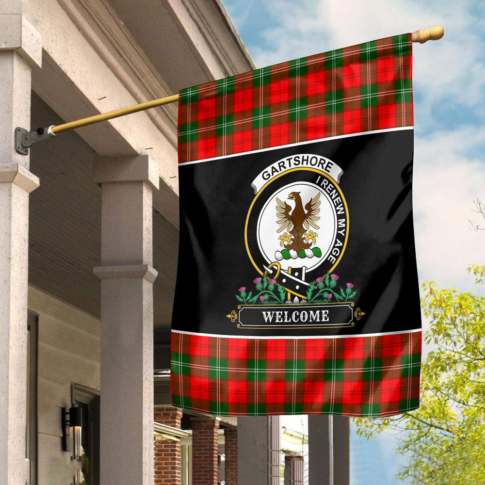 Clan Gartshore Tartan Crest Garden Flag - Welcome SM47 Clan Gartshore Tartan Today