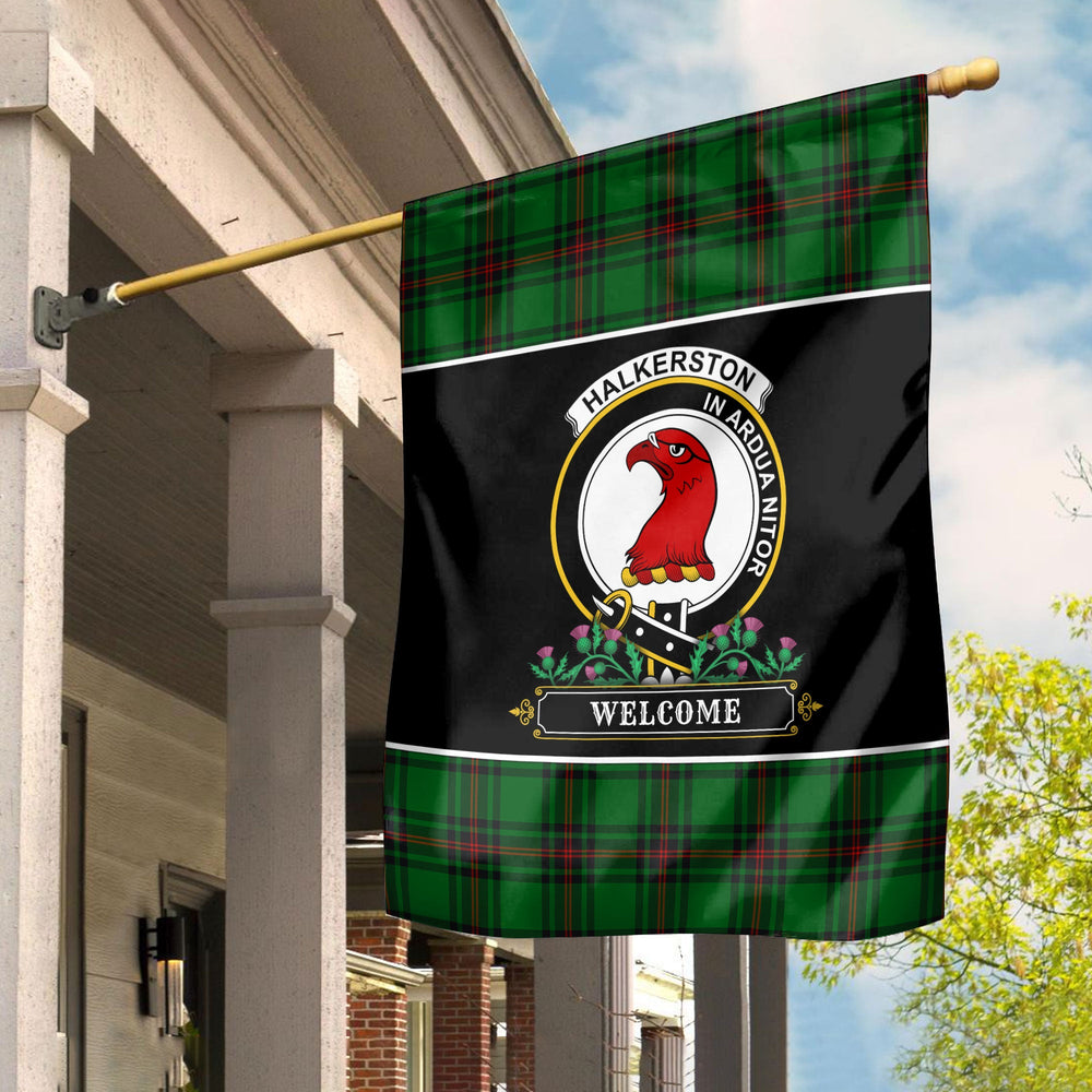 Clan Halkerston Tartan Crest Garden Flag - Welcome XQ40 Clan Halkerston Tartan Today