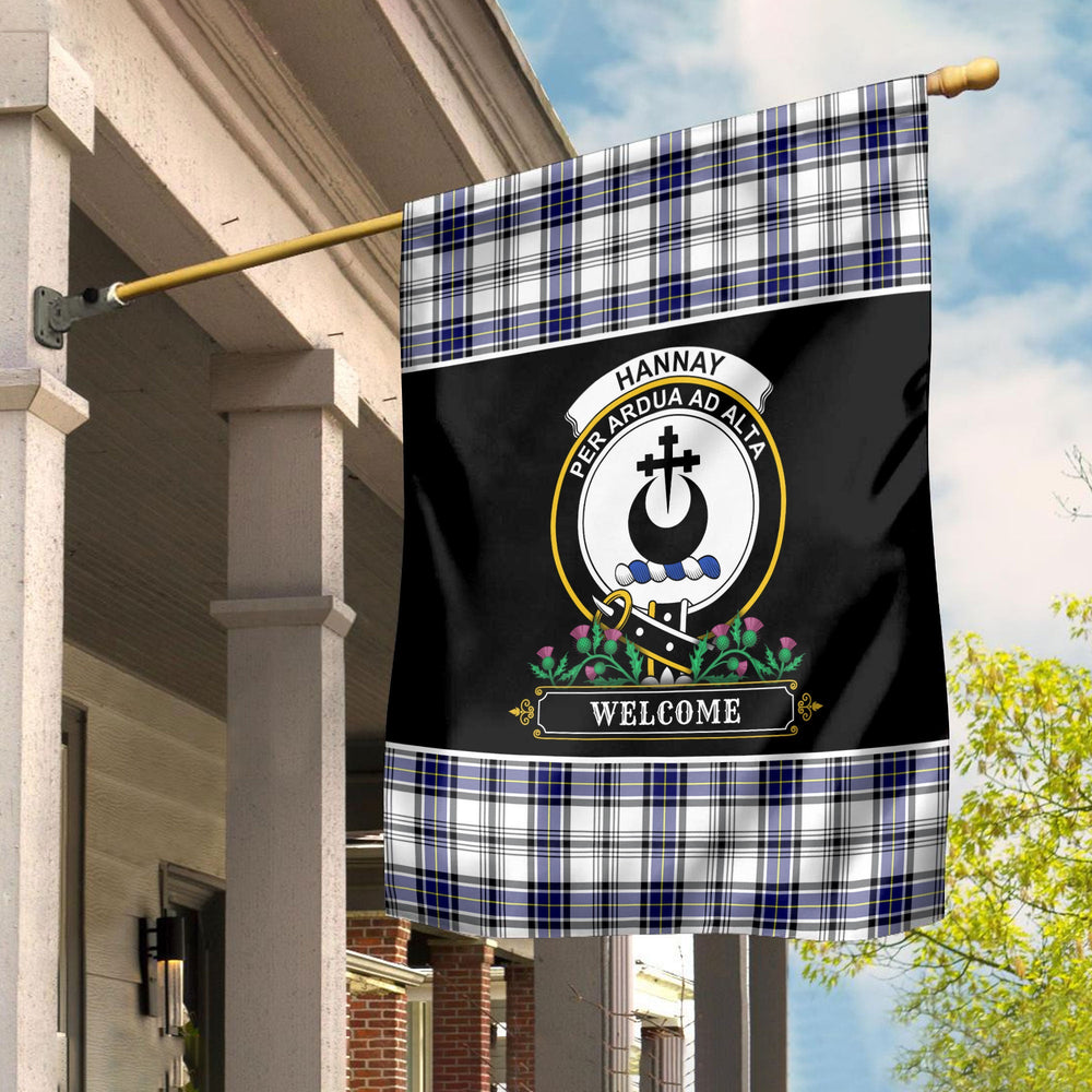 Clan Hannay Modern Tartan Crest Garden Flag - Welcome UY68 Clan Hannay Tartan Today