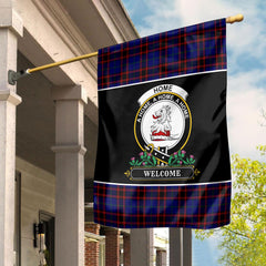 Clan Home Modern Tartan Crest Garden Flag - Welcome LE50 Clan Home/Hume Tartan Today