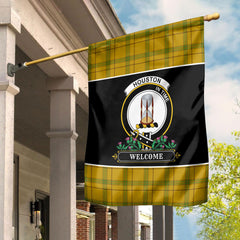 Clan Houston Tartan Crest Garden Flag - Welcome FL37 Clan Houston Tartan Today