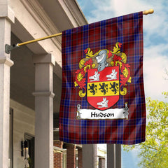 Clan Hudson Tartan Crest Garden Flag QM28 Clan Garden Tartan Today