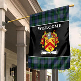 Clan Hughes Tartan Crest Black Garden Flag RD67 Clan Garden Tartan Today