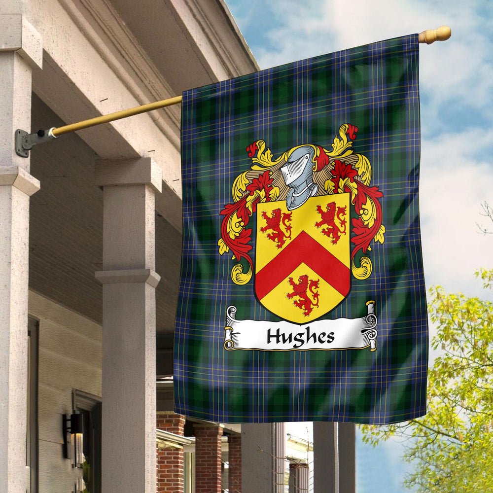 Clan Hughes Tartan Crest Garden Flag HR28 Clan Garden Tartan Today