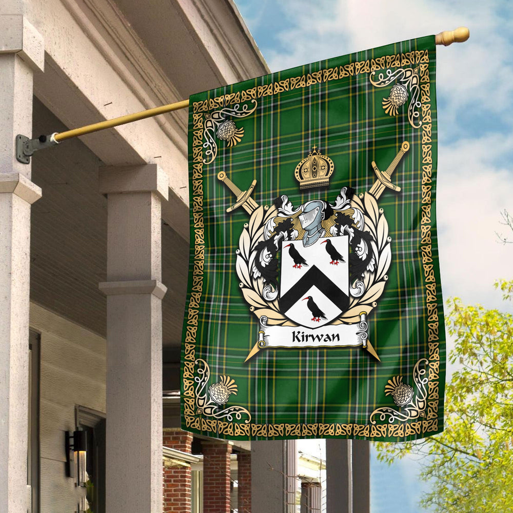 Clan Kirwan Tartan Crest Garden Flag - Celtic Thistle NG65 Clan Garden Tartan Today