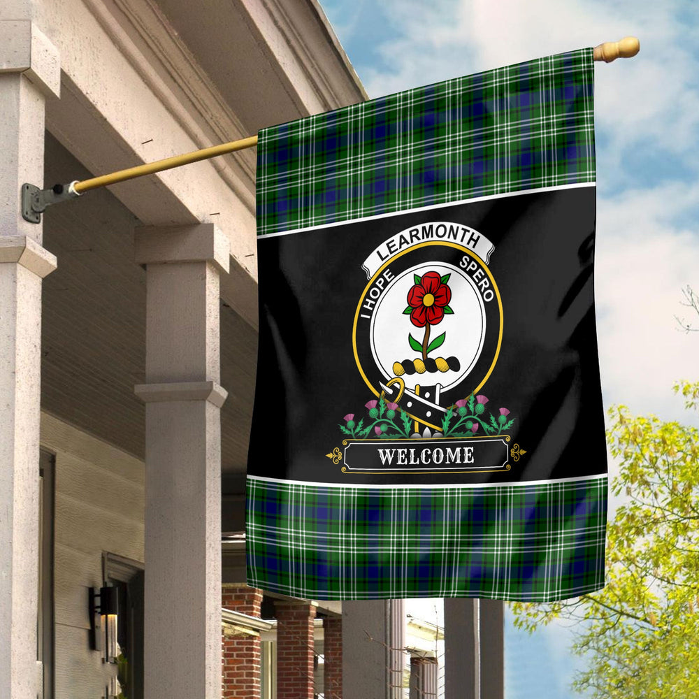 Clan Learmonth Tartan Crest Garden Flag - Welcome FK79 Clan Learmonth Tartan Today