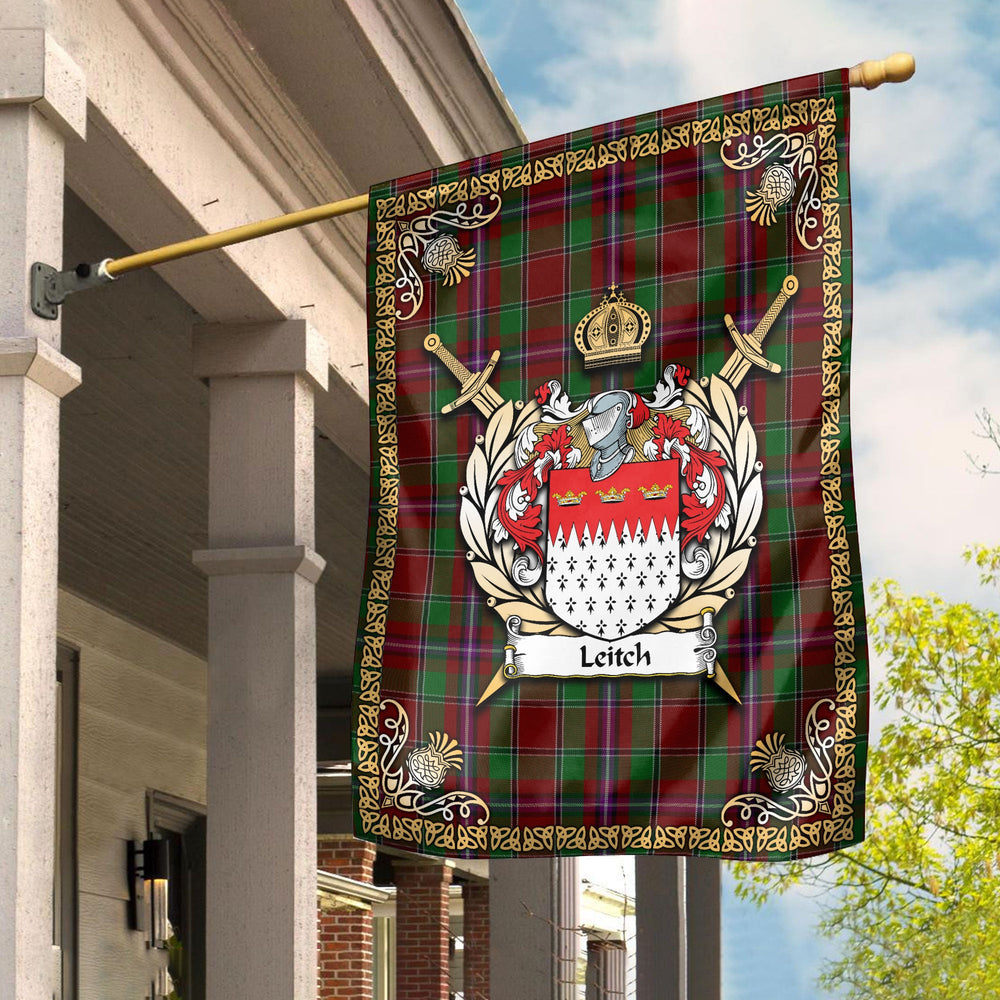 Clan Leitch Tartan Crest Garden Flag - Celtic Thistle XY20 Clan Garden Tartan Today