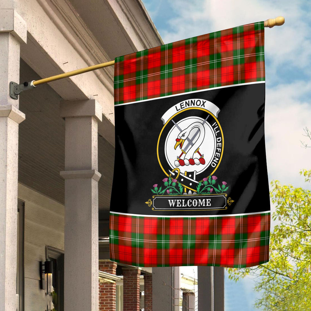 Clan Lennox Tartan Crest Garden Flag - Welcome BC99 Clan Lennox Tartan Today