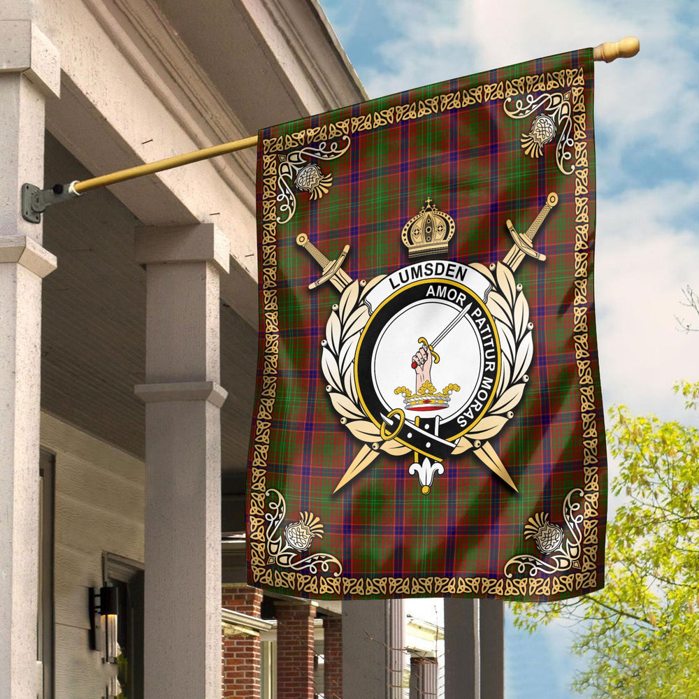 Clan Lumsden Tartan Crest Garden Flag - Celtic Thistle UJ80 Clan Lumsden Tartan Today