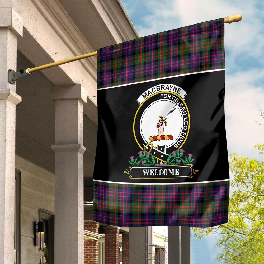 Clan MacBrayne Tartan Crest Garden Flag - Welcome KY43 Clan Garden Tartan Today