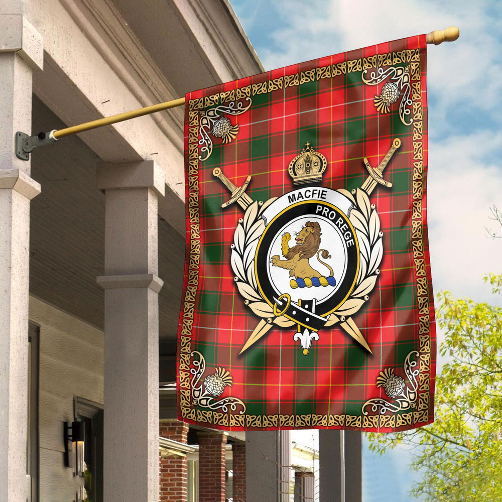 Clan MacFie Tartan Crest Garden Flag - Celtic Thistle GS30 Clan MacPhee_MacFie Tartan Today