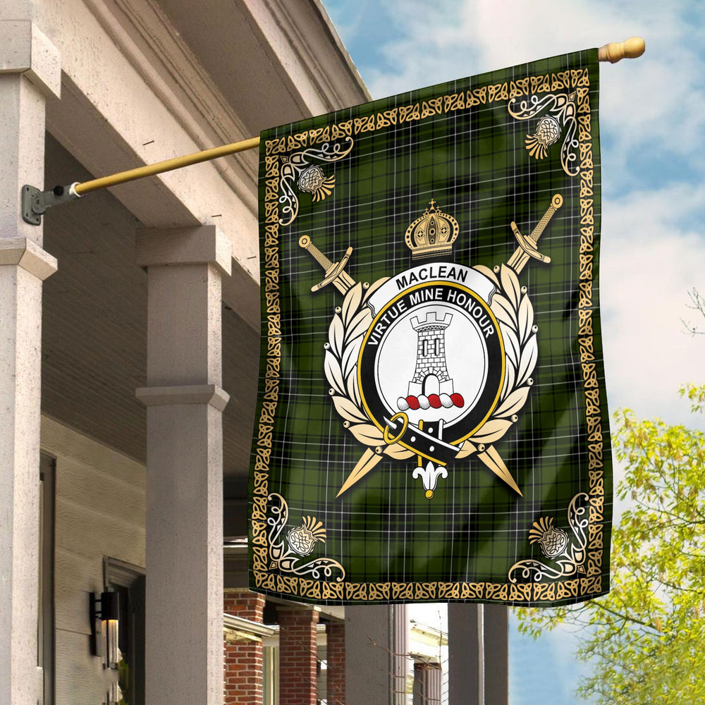 Clan MacLean Hunting Tartan Crest Garden Flag - Celtic Thistle UF64 Clan Garden Tartan Today