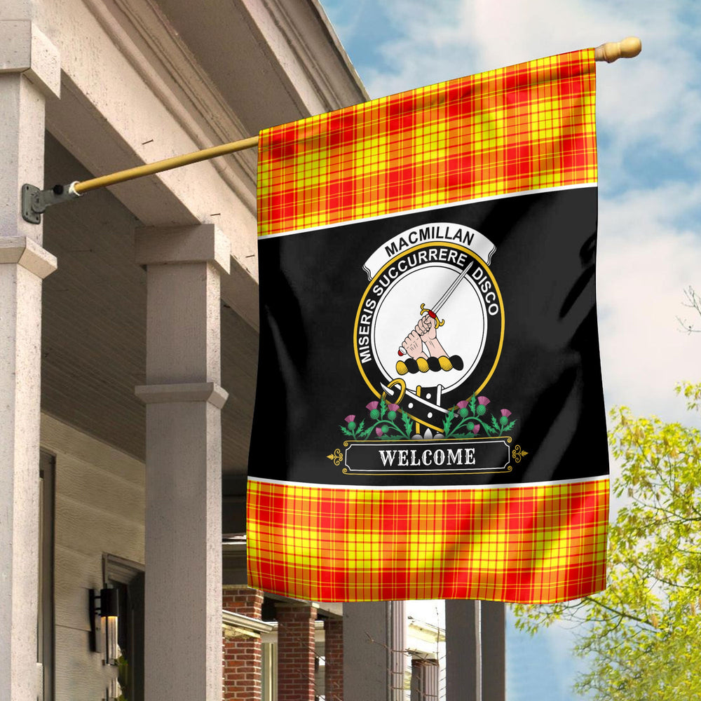 Clan MacMillan Tartan Crest Garden Flag - Welcome VZ34 Clan MacMillan Tartan Today
