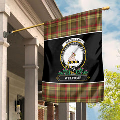 Clan MacMillan Old Weathered Tartan Crest Garden Flag - Welcome DM42 Clan MacMillan Tartan Today