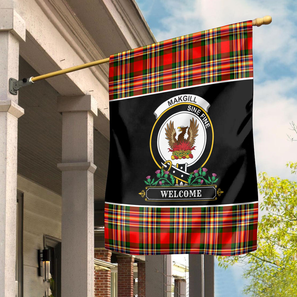 Clan Makgill Tartan Crest Garden Flag - Welcome ME32 Clan Garden Tartan Today