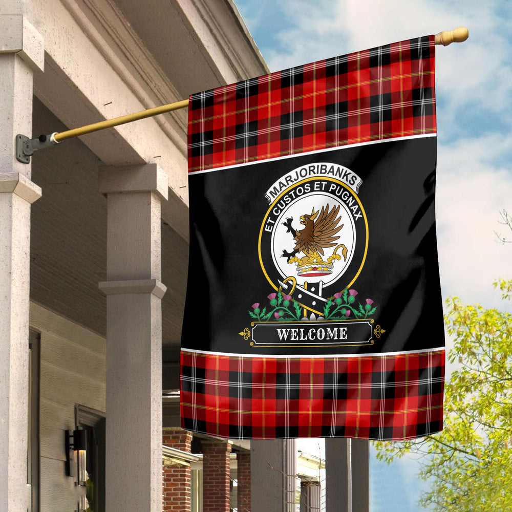 Clan Marjoribanks Tartan Crest Garden Flag - Welcome CL65 Clan Marjoribanks Tartan Today