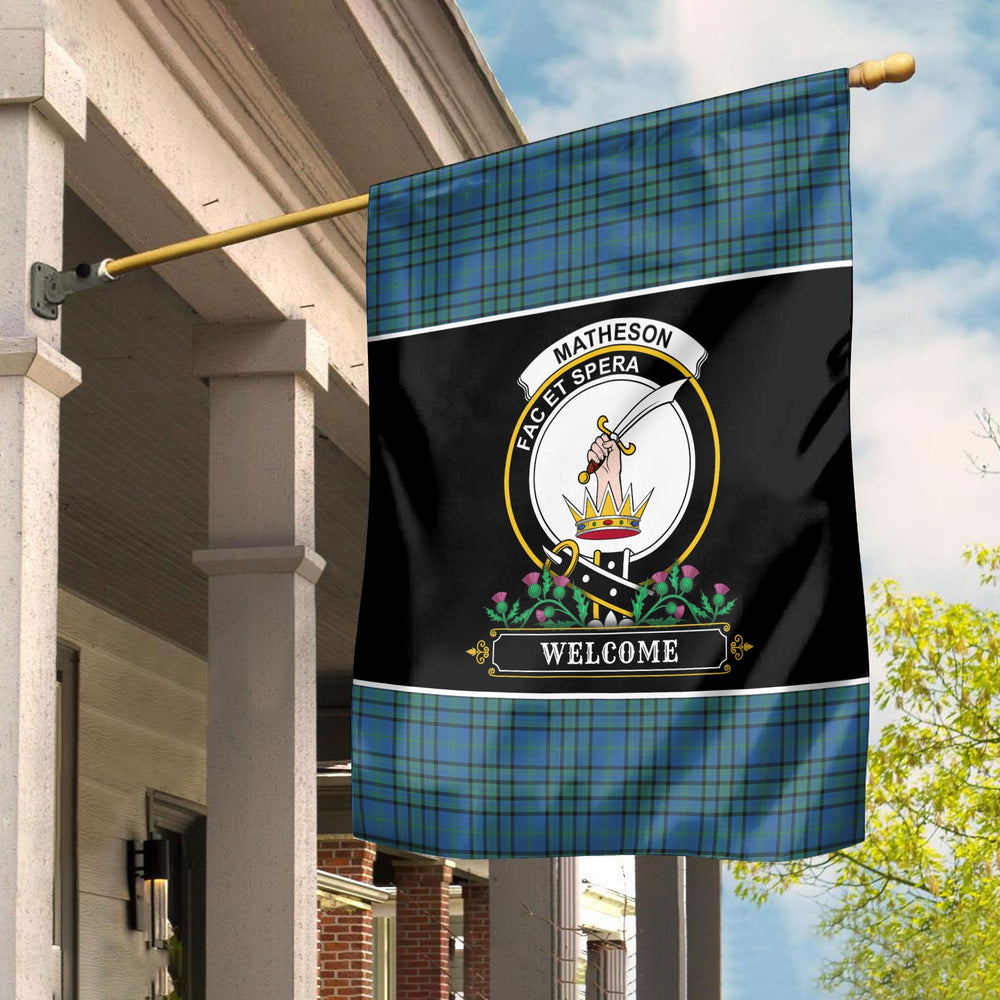 Clan Matheson Hunting Ancient Tartan Crest Garden Flag - Welcome XB34 Clan Matheson Tartan Today