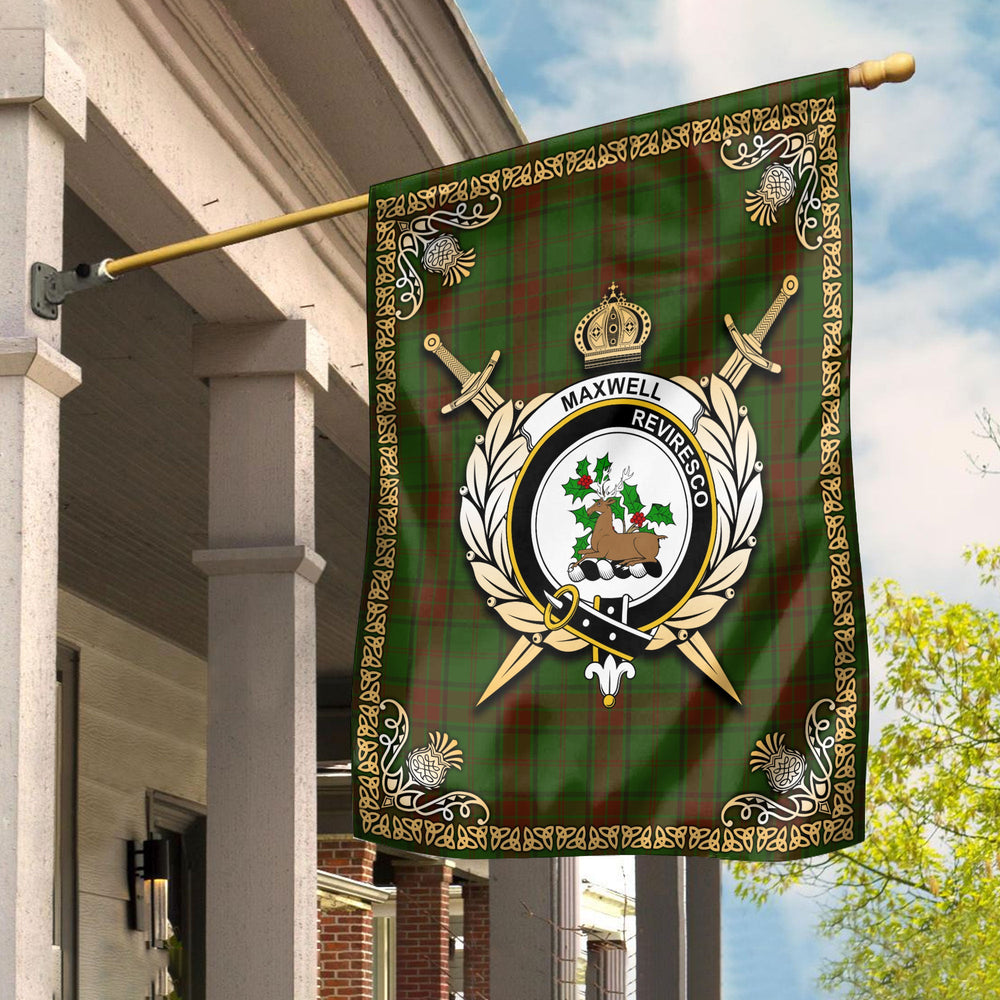 Clan Maxwell Hunting Tartan Crest Garden Flag - Celtic Thistle QZ13 Clan Maxwell Tartan Today