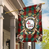 Clan McCook Tartan Crest Black Garden Flag - Gold Thistle LG12 Clan Garden Tartan Today