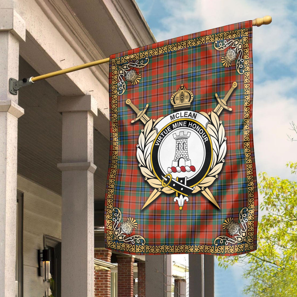 Clan McLean of Duart Ancient Tartan Crest Garden Flag - Celtic Thistle LT78 Clan Garden Tartan Today