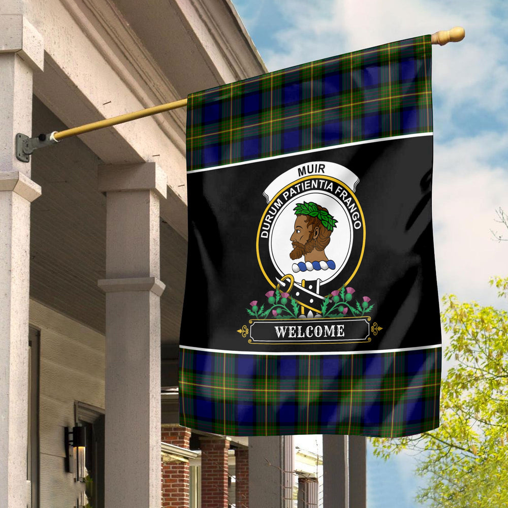 Clan Muir Tartan Crest Garden Flag - Welcome WC82 Clan Muir_More Tartan Today