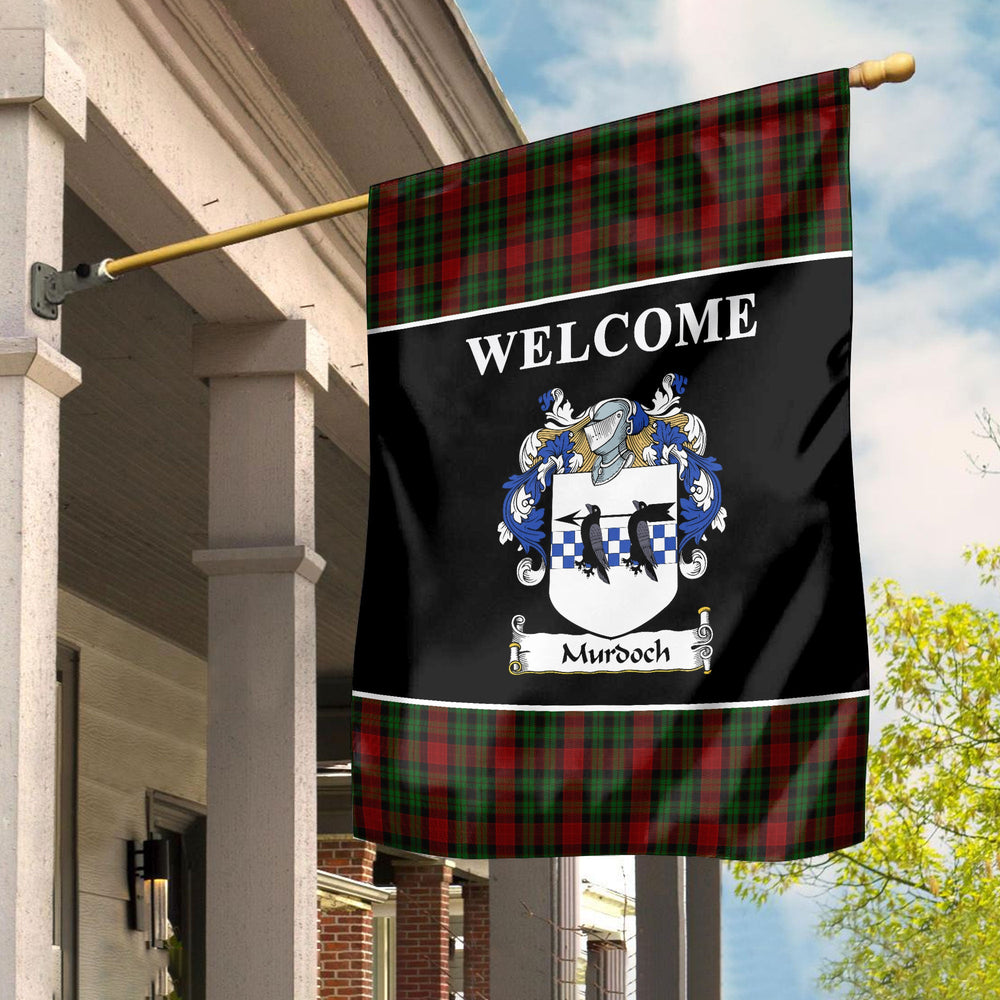 Clan Murdoch Tartan Crest Black Garden Flag UC27 Clan Garden Tartan Today