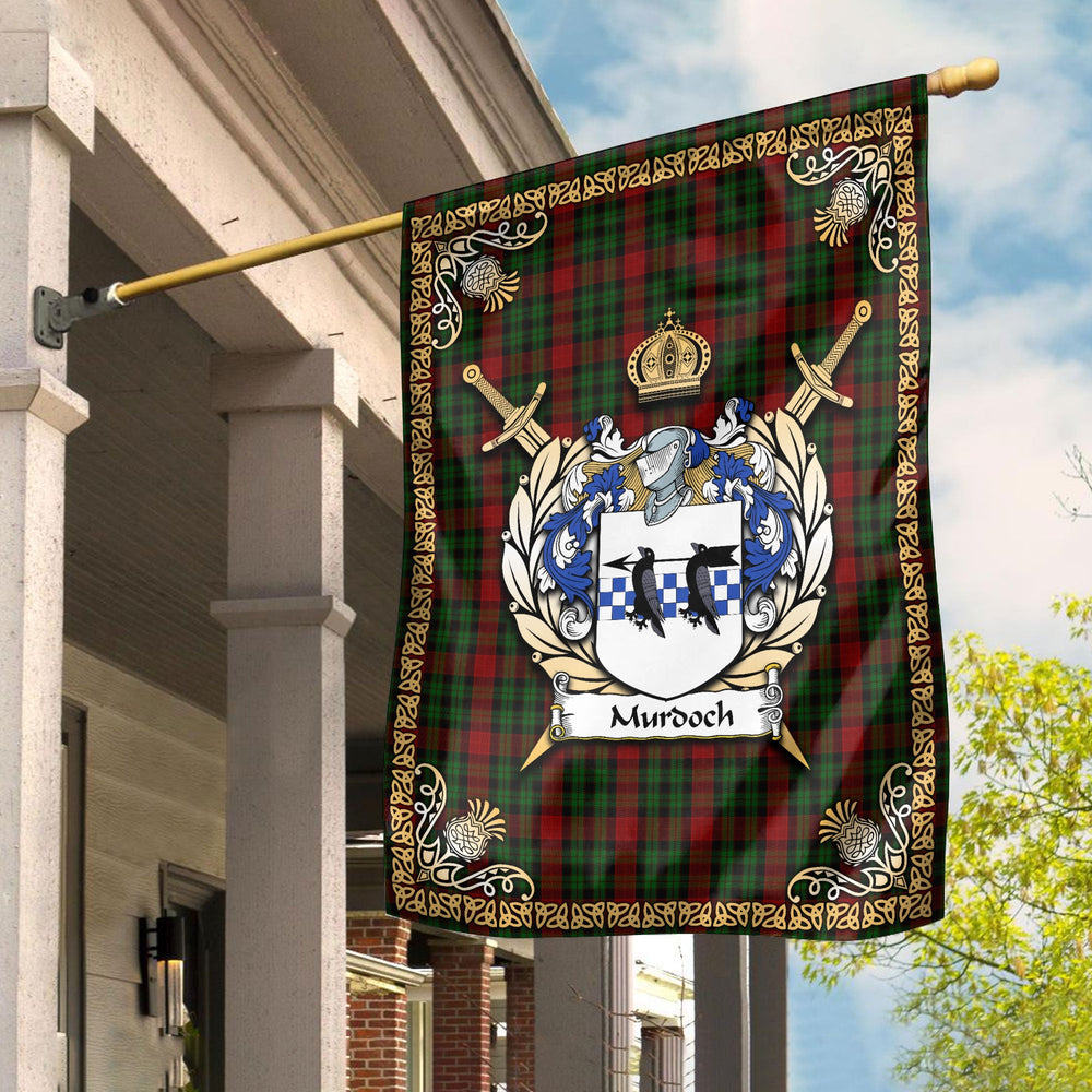 Clan Murdoch Tartan Crest Garden Flag - Celtic Thistle OK65 Clan Garden Tartan Today