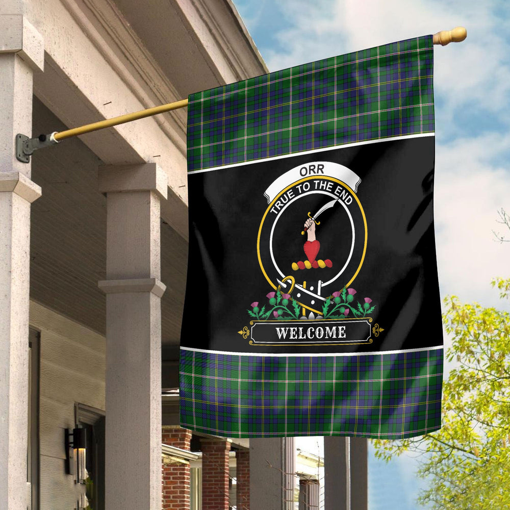 Clan Orr Tartan Crest Garden Flag - Welcome KC26 Clan Garden Tartan Today