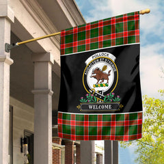 Clan Pollock Tartan Crest Garden Flag - Welcome DD33 Clan Pollock Tartan Today