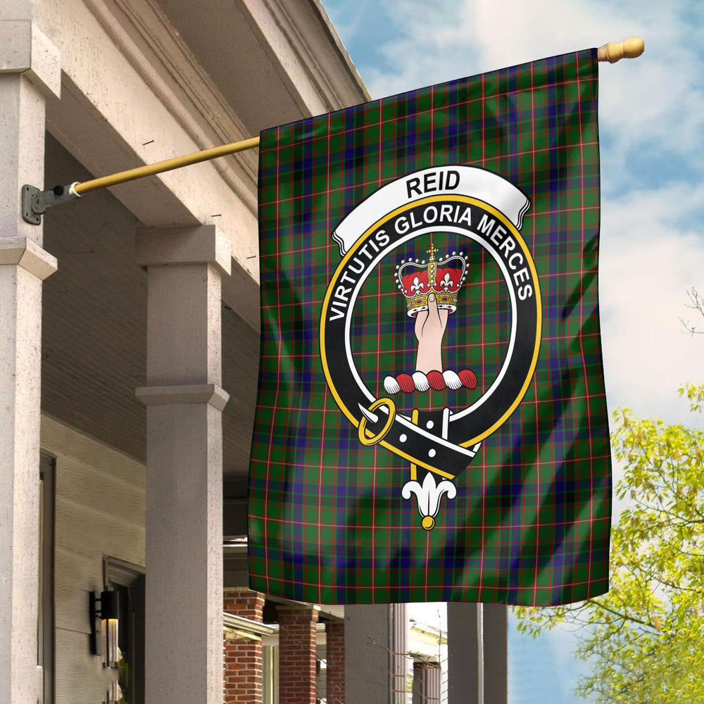 Clan Reid Green Tartan Crest Garden Flag MM21 Clan Garden Tartan Today
