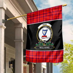 Clan Rose Modern Tartan Crest Garden Flag - Welcome RF96 Clan Rose Tartan Today