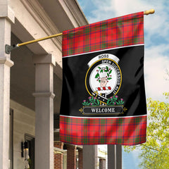 Clan Ross Modern Tartan Crest Garden Flag - Welcome UT45 Clan Ross Tartan Today