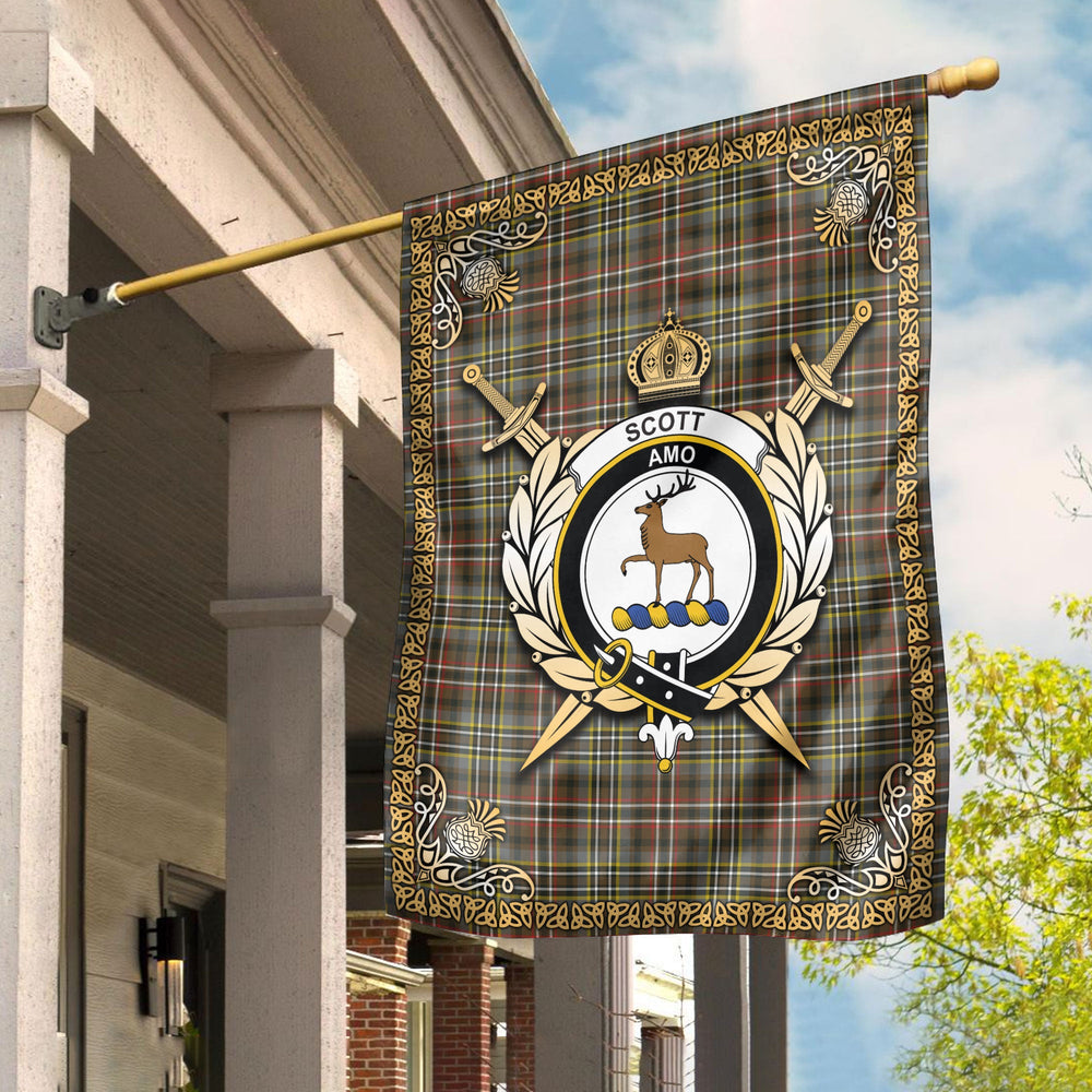 Clan Scott Green Weathered Tartan Crest Garden Flag - Celtic Thistle FA43 Clan Scott (Scott Tartan) Tartan Today