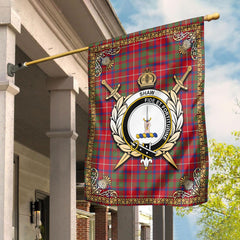 Clan Shaw Red Modern Tartan Crest Garden Flag - Celtic Thistle XZ55 Clan Shaw Tartan Today