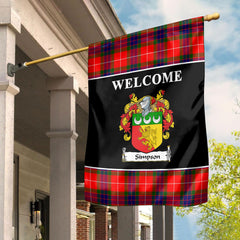 Clan Simpson Tartan Crest Black Garden Flag TV58 Clan Garden Tartan Today
