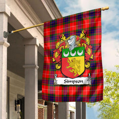 Clan Simpson Tartan Crest Garden Flag QJ37 Clan Garden Tartan Today